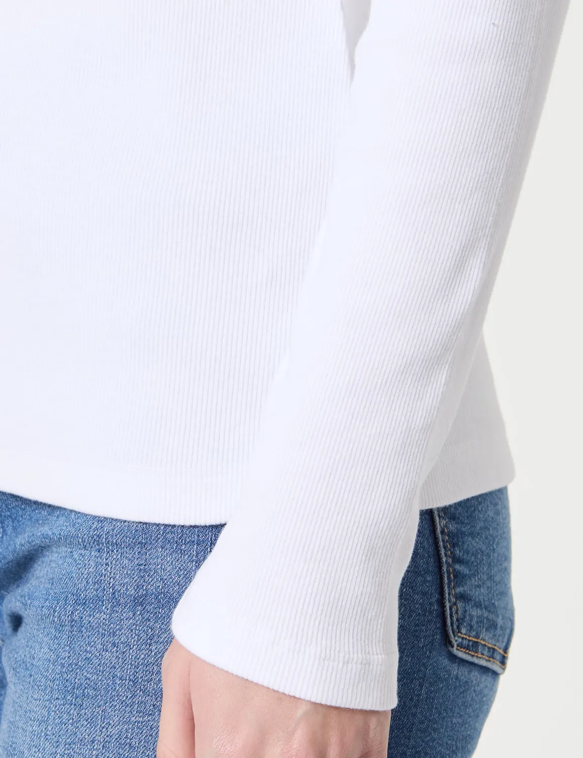 Pepe Jeans Basic Rib t-shirt donna maniche lunghe taglia L