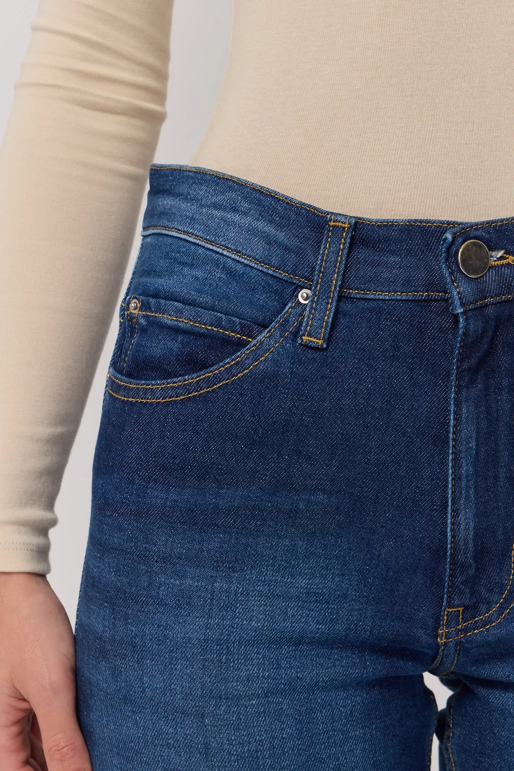 Acquaverde Cara Jeans Bootcut Dark Wash Vita Alta