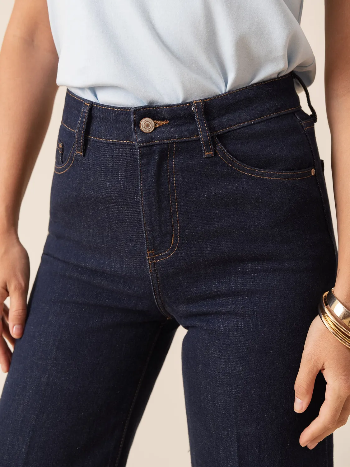 Oraije Windy jeans wide grezzo corto