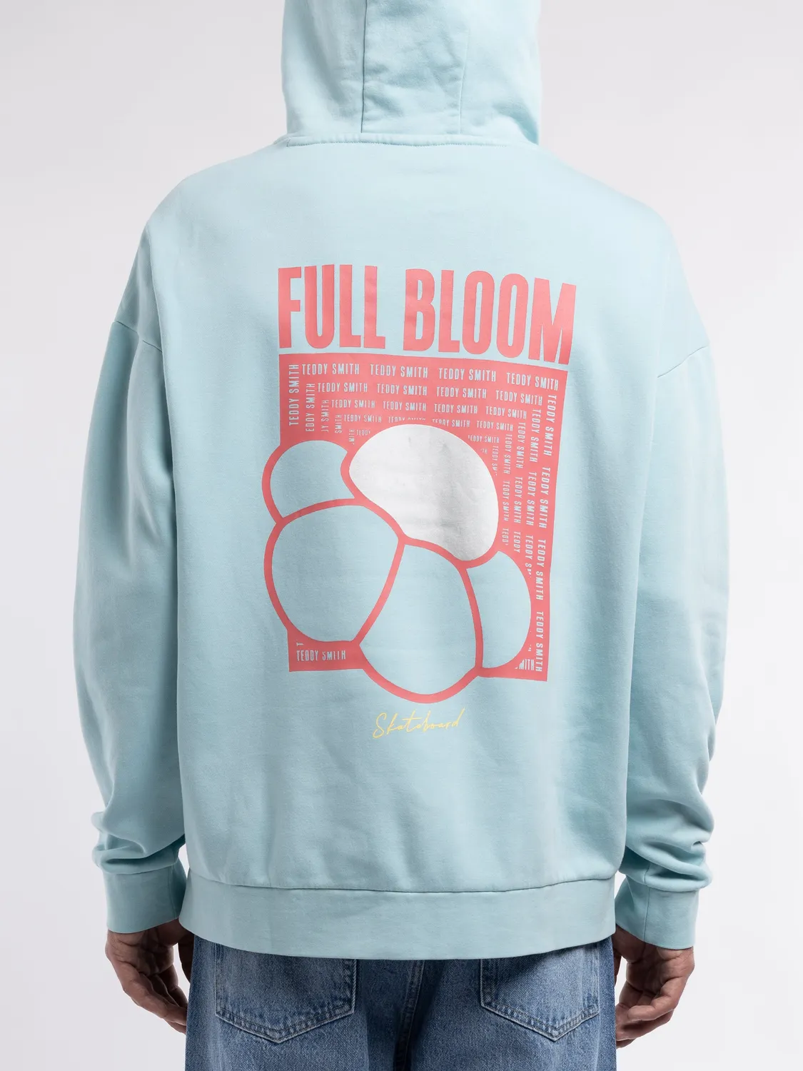 Teddy Smith S-Rima felpa cappuccio blu lagon skate