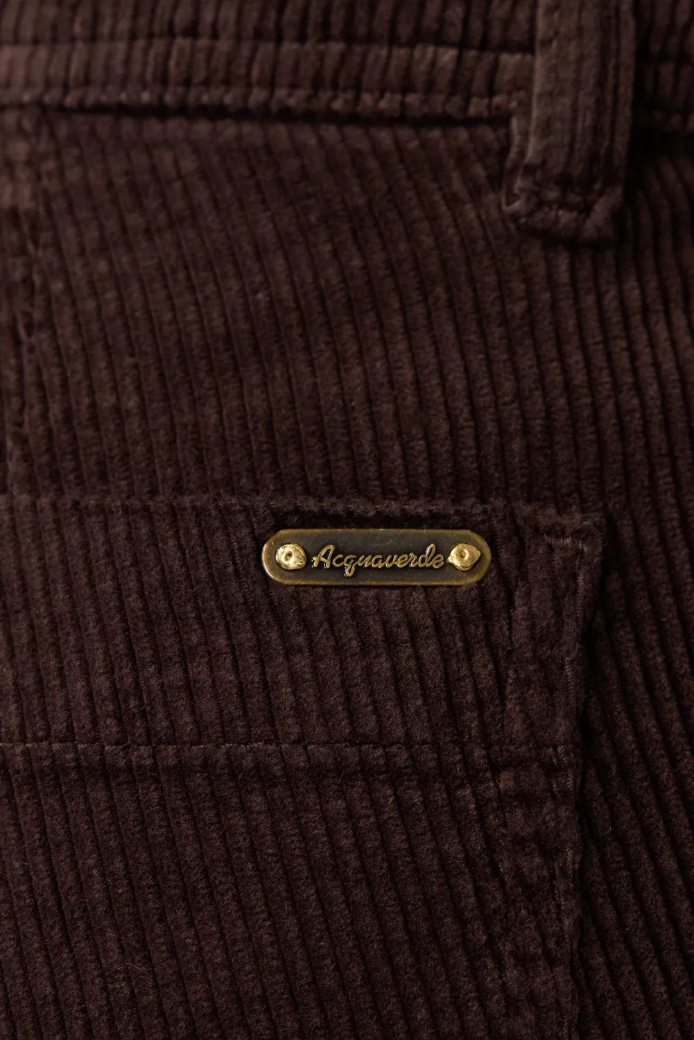 Acquaverde Charlotte pantalone Brown bootcut velluto