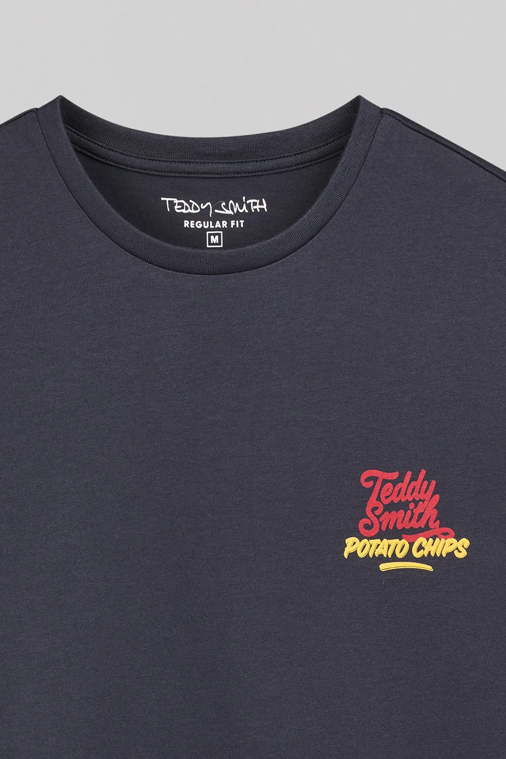 Teddy Smith T-Chips MC t-shirt blu navy cotone