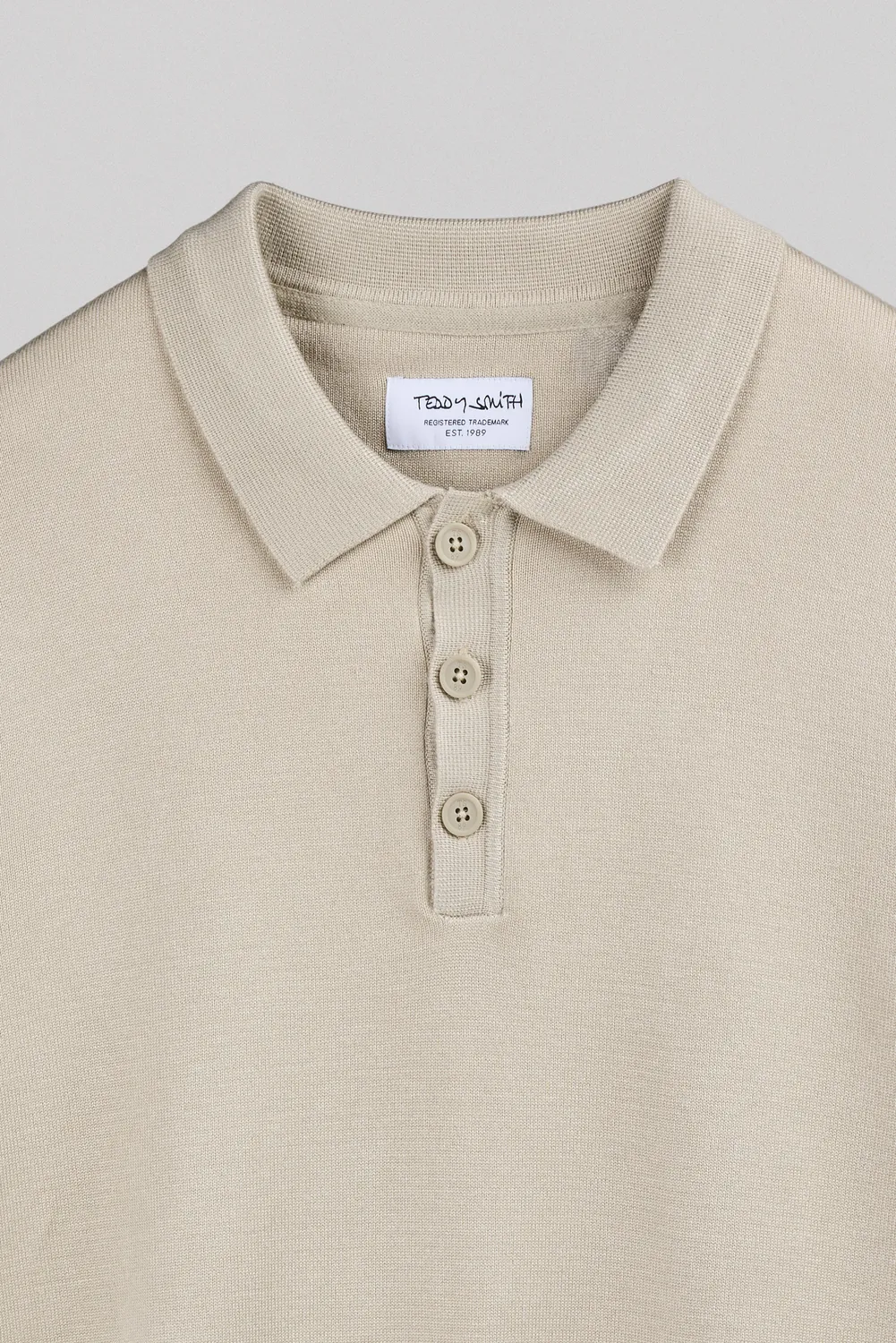 Teddy Smith P-Nitty ML polo uomo beige maniche lunghe