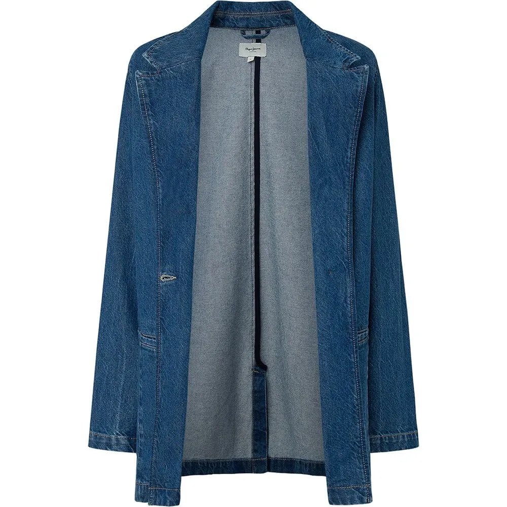 Pepe Jeans Mabel blazer denim oversize lavaggio medio