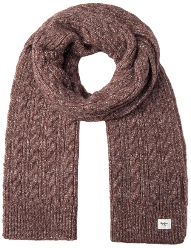 Pepe Jeans Fiona sciarpa donna merlot trecce taglia unica