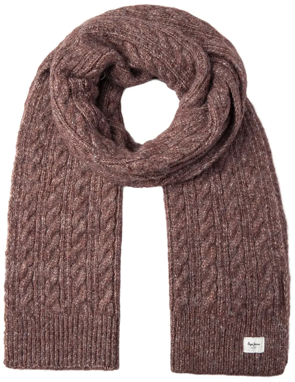 Pepe Jeans Fiona sciarpa trecce merlot taglia unica