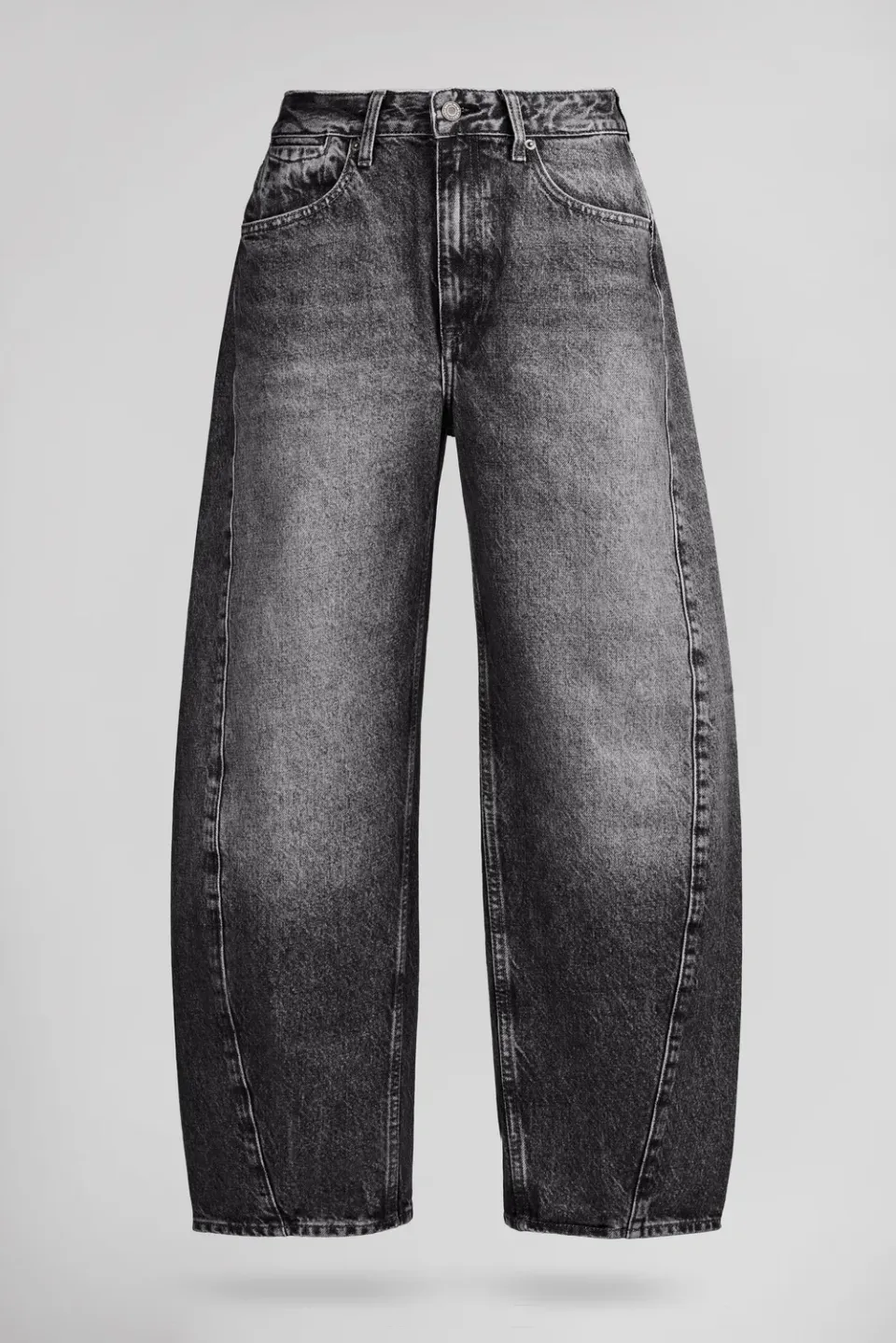 Teddy Smith Bea jeans donna nero barrel cotone