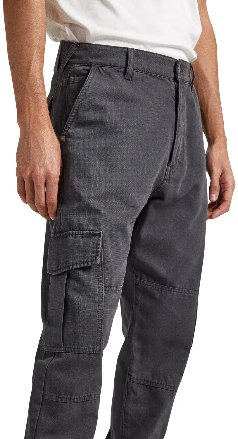 Pepe Jeans Nolan pantaloni uomo nero washed affusolato