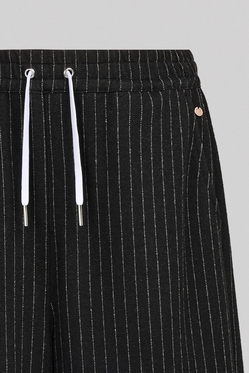 Teddy Smith P-Betty JR pantaloni bambina Melange Black gamba larga