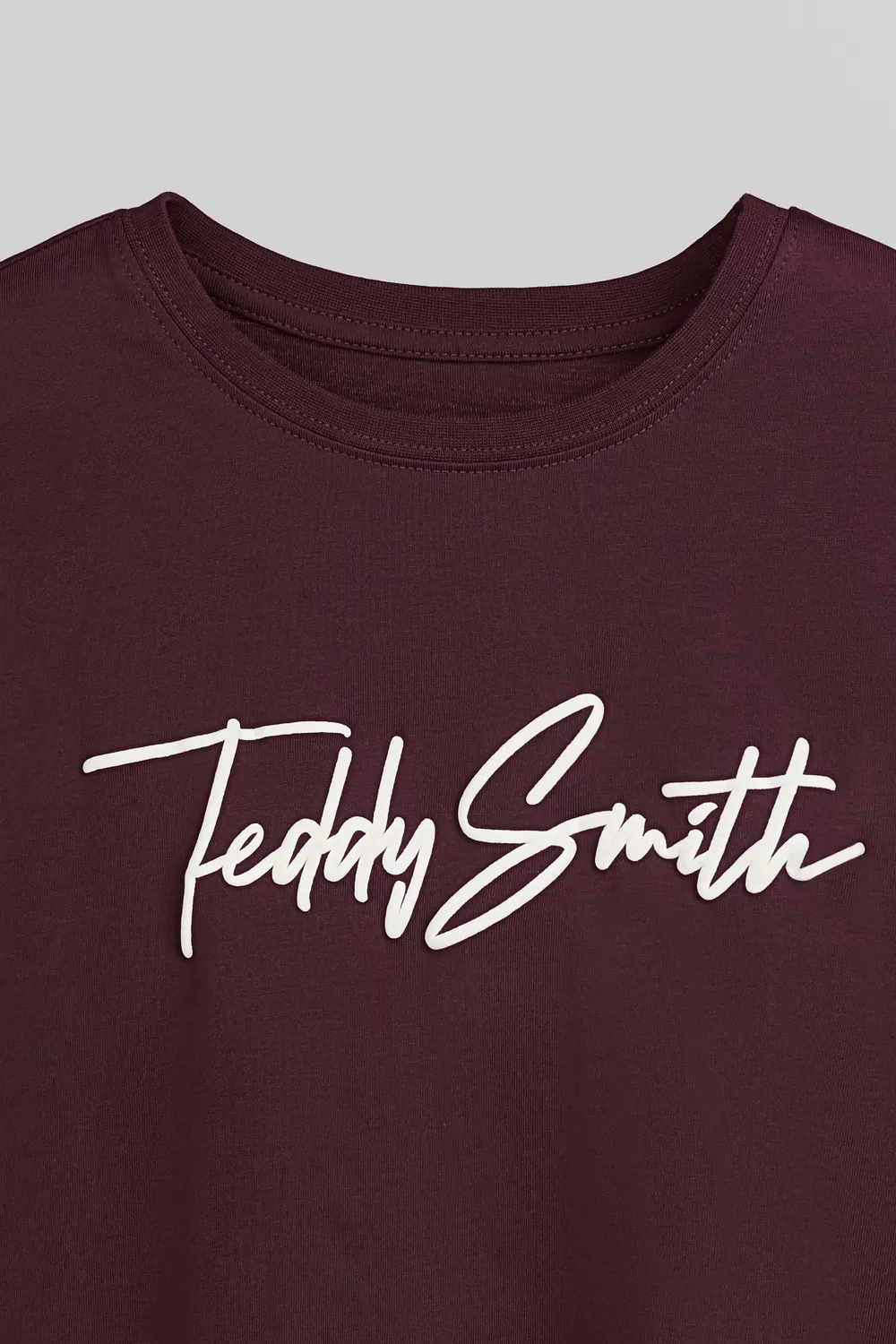 Teddy Smith T-Evan ML JR t-shirt maniche lunghe bordeaux cotone
