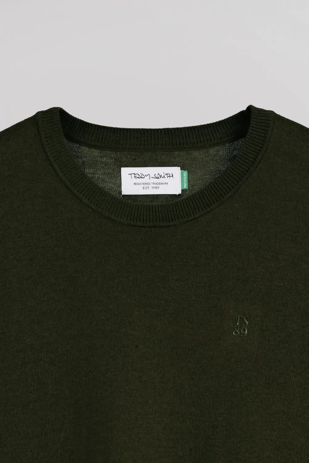 Teddy Smith P-Martino Pull Uomo Verde Kaki Slim