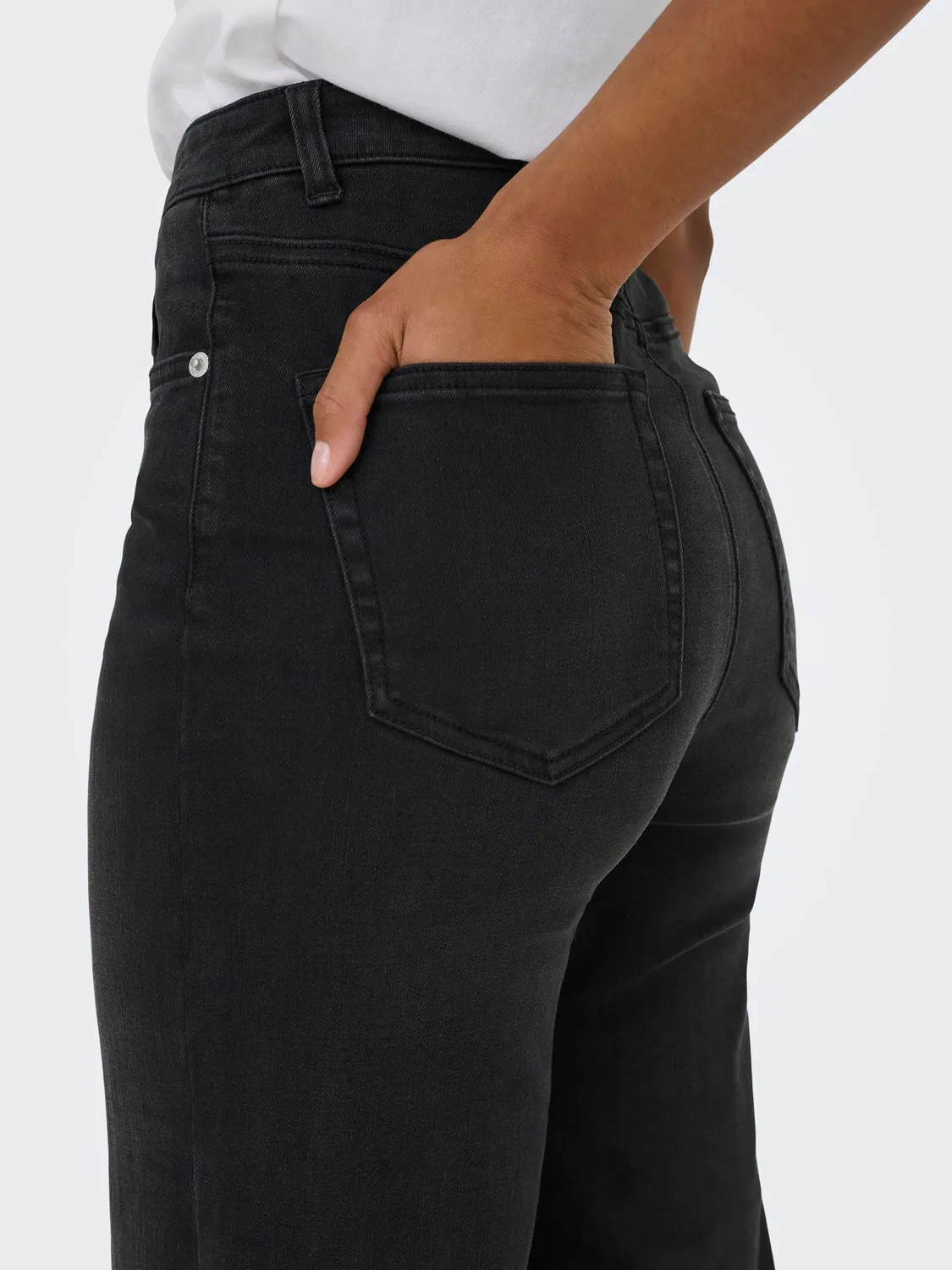 Only Onljuicy-Wauw jeans donna wide M 30L vita alta