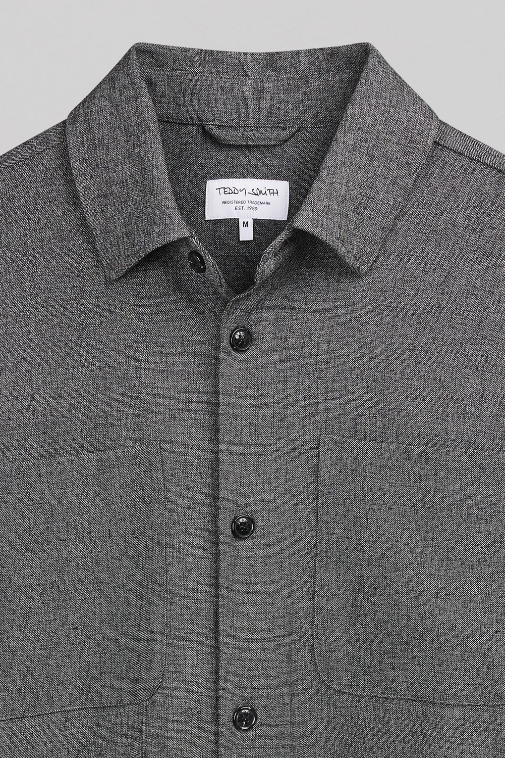 Teddy Smith C-Felix ML camicia uomo grigio regular fit