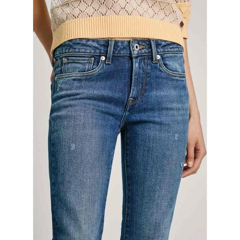 Pepe Jeans Jeans donna skinny vita bassa 30W/32L scuro usato