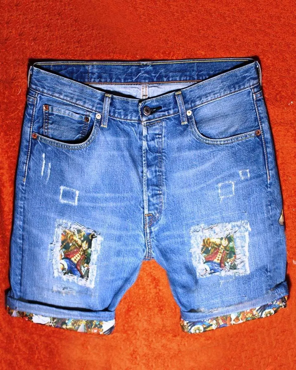 Levi's Vintage Luffy One Piece bermuda dipinto a mano
