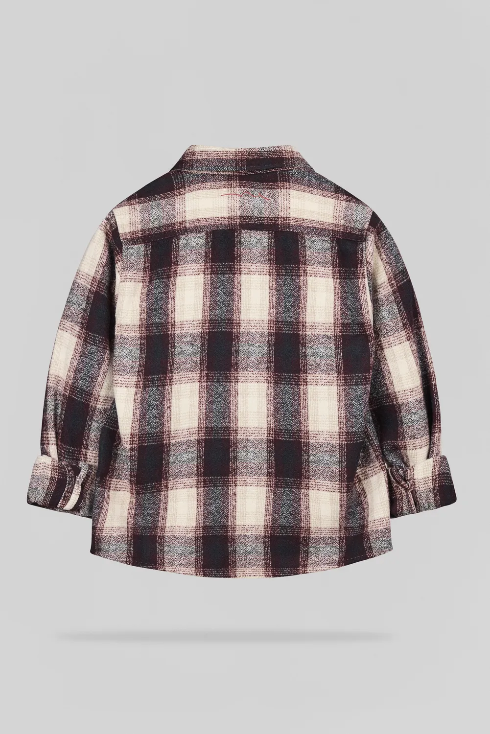 Teddy Smith C-Valentin ML camicia quadri bordeaux ragazzo