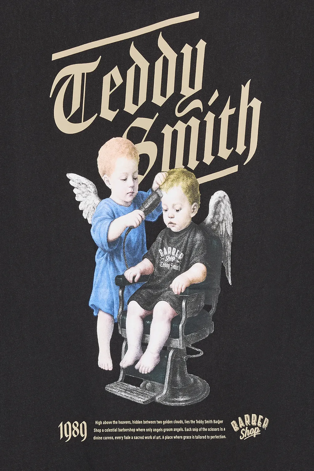 Teddy Smith T-Angel MC t-shirt nera loose fit