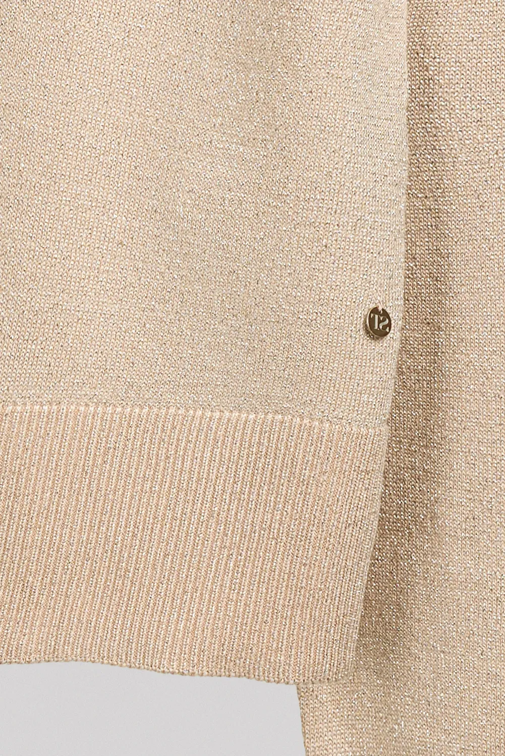 Teddy Smith P-Lizie Maglione Donna Grain de Sable Lurex