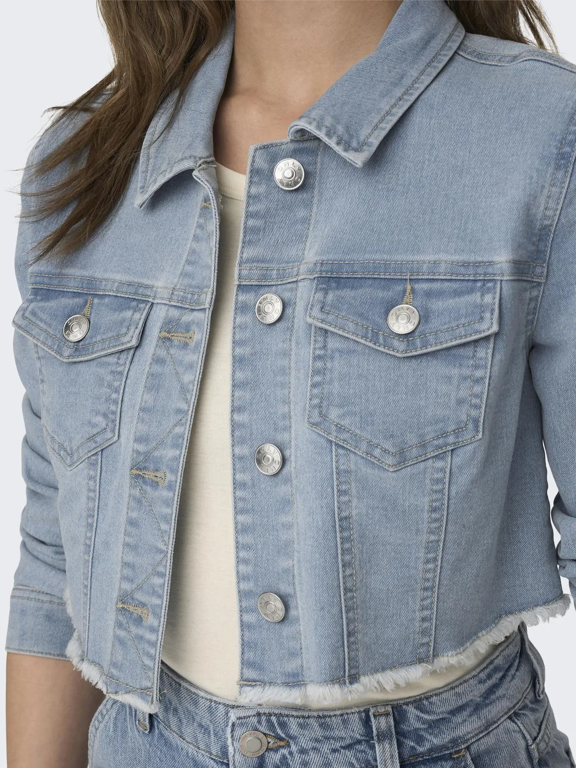 ONLY Onlwonder Denim Jacket giacca denim Light Blue Denim L