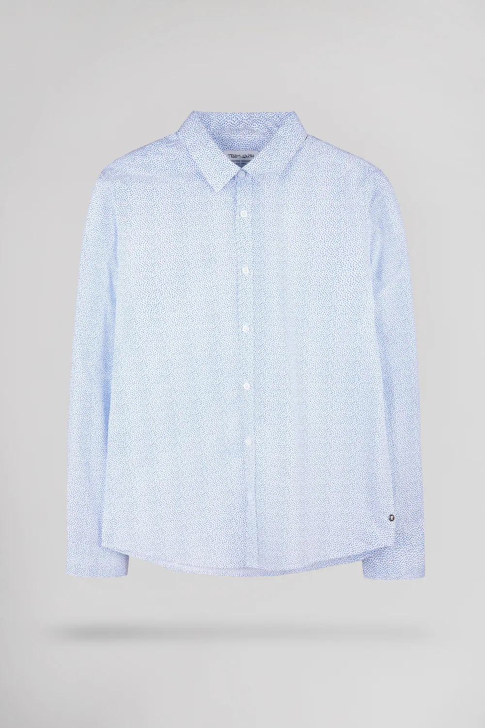 Teddy Smith Carton ML Camicia Bianca Micro Dots Cotone
