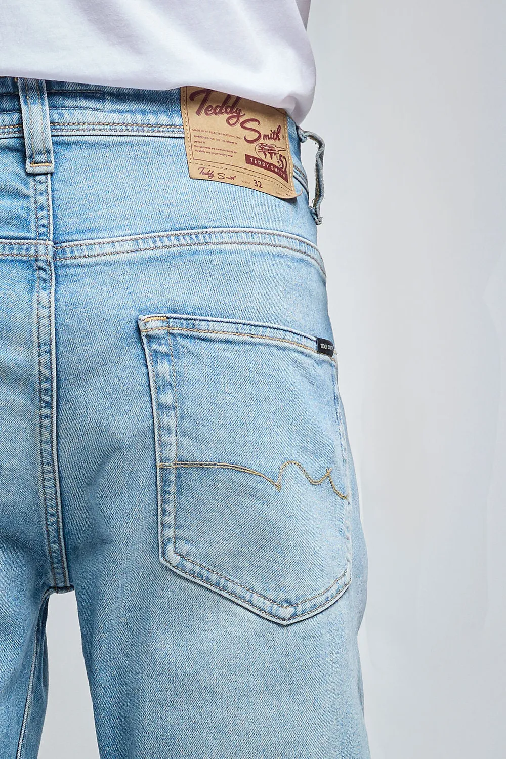Teddy Smith Reg jeans uomo Indigo Chiaro dritti