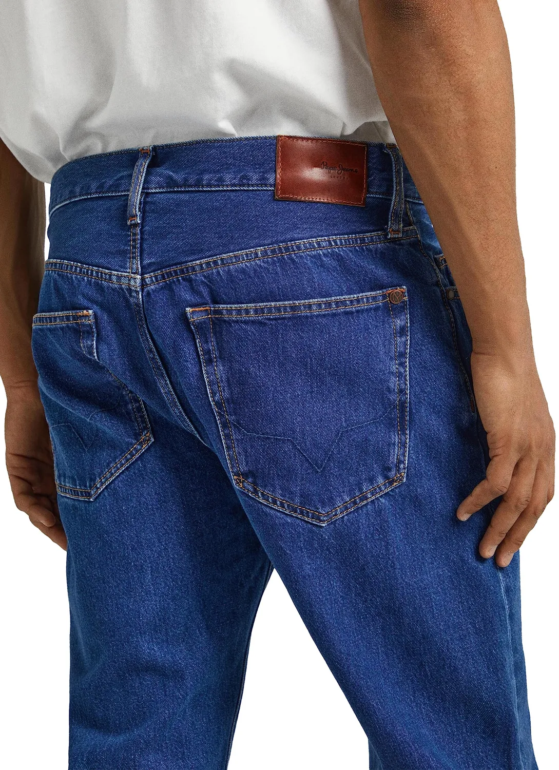 Pepe Jeans Denim Pantaloni Uomo 5 Tasche Cotone BCI Blu