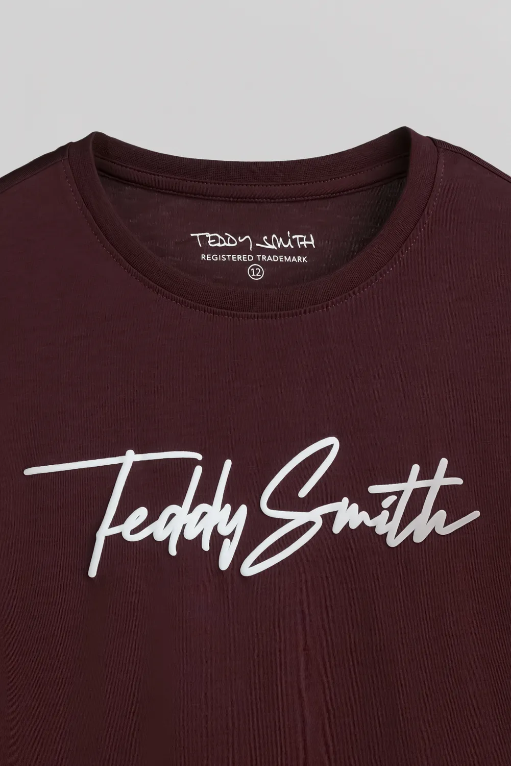 Teddy Smith T-Evan MC JR T-shirt bambino bordeaux cotone