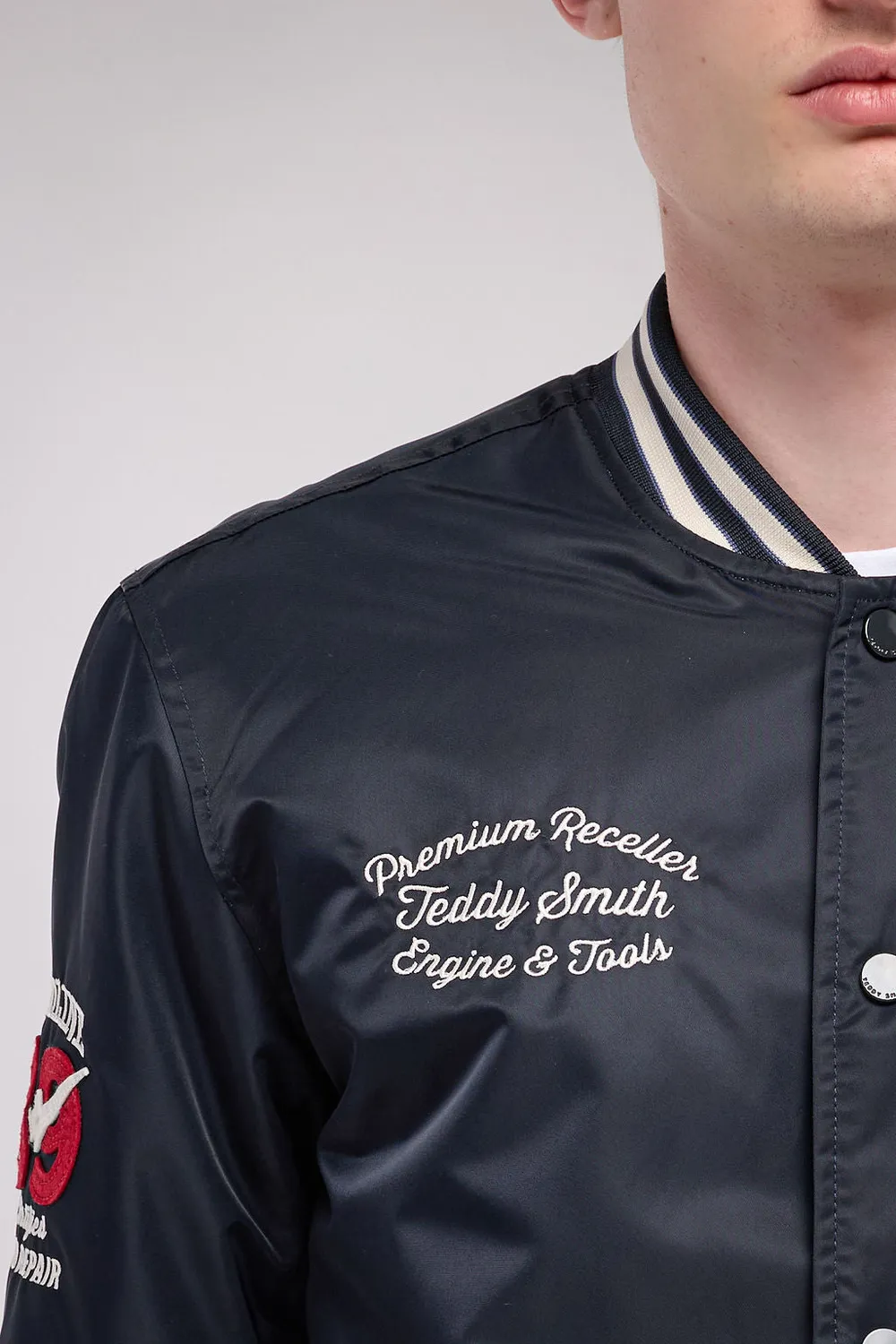 Teddy Smith B-Tibald bomber uomo dark navy nylon