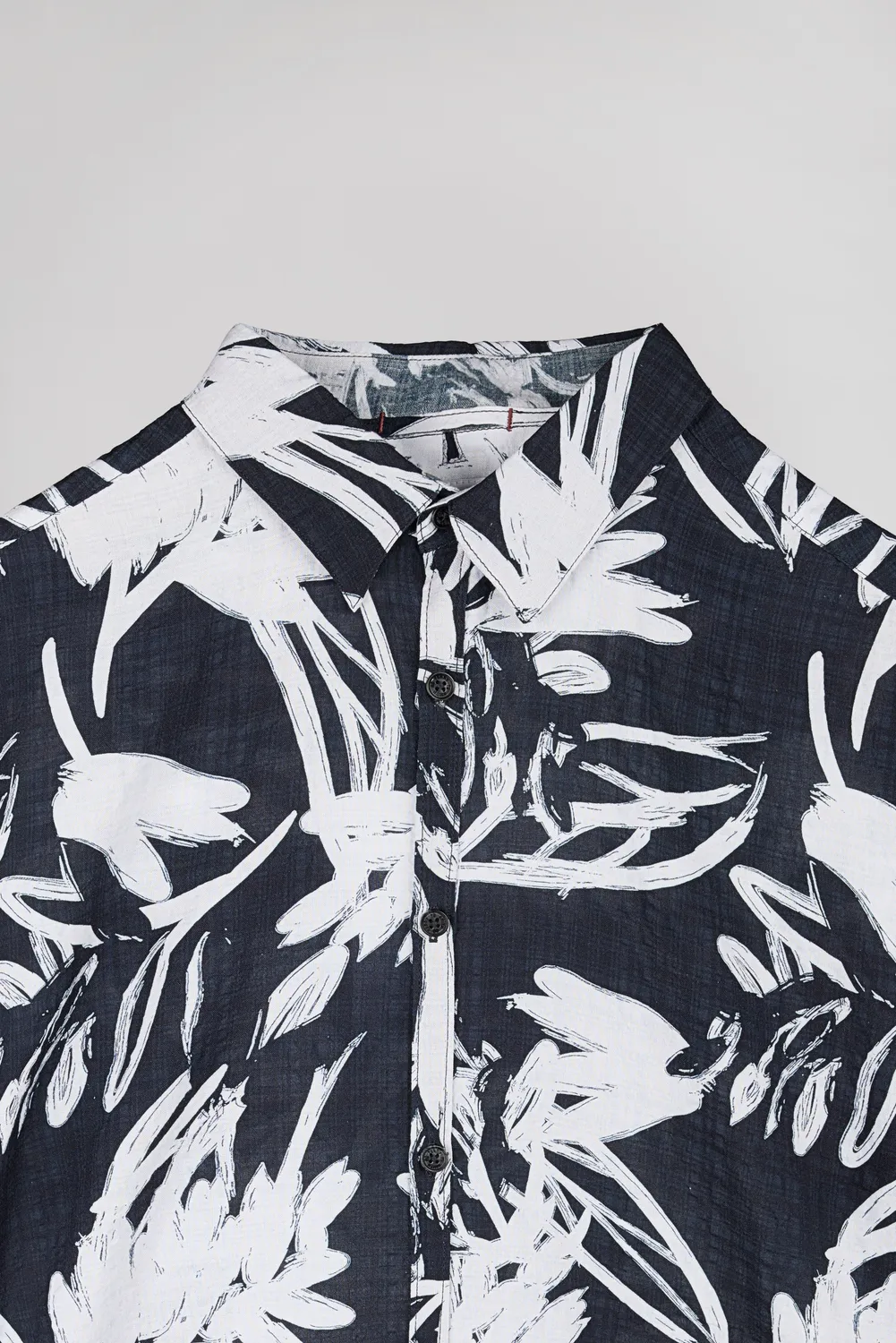 Teddy Smith C-Dixon MC camicia manica corta blu navy viscosa