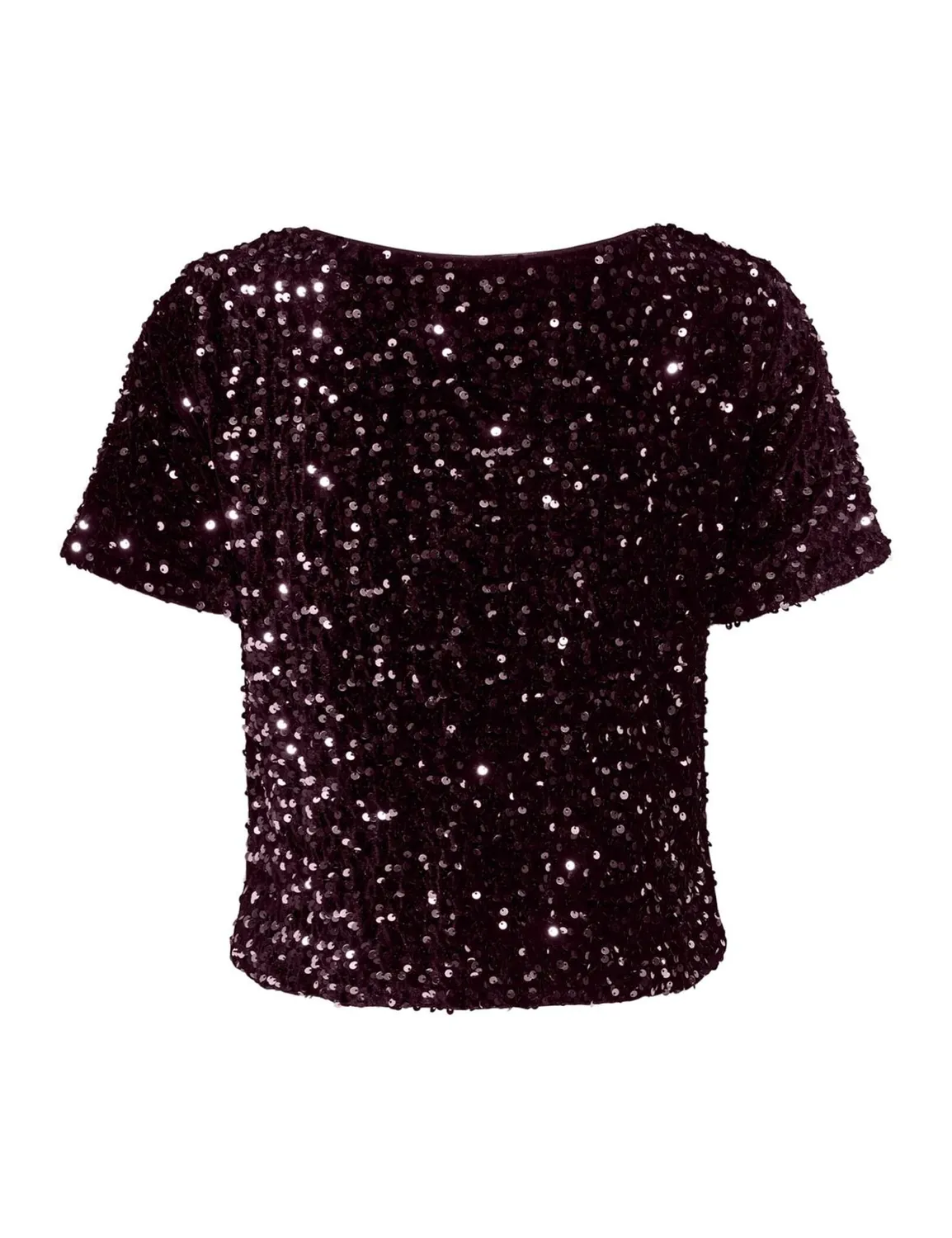 ONLY Onlanika SS Sequins top nero barca