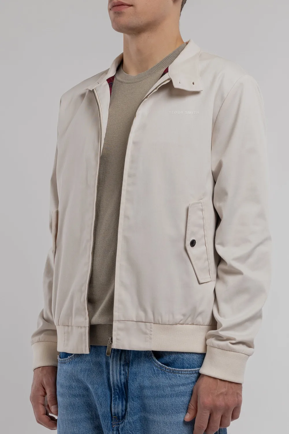 Teddy Smith Sanson 2 Cream giubbotto crema twill
