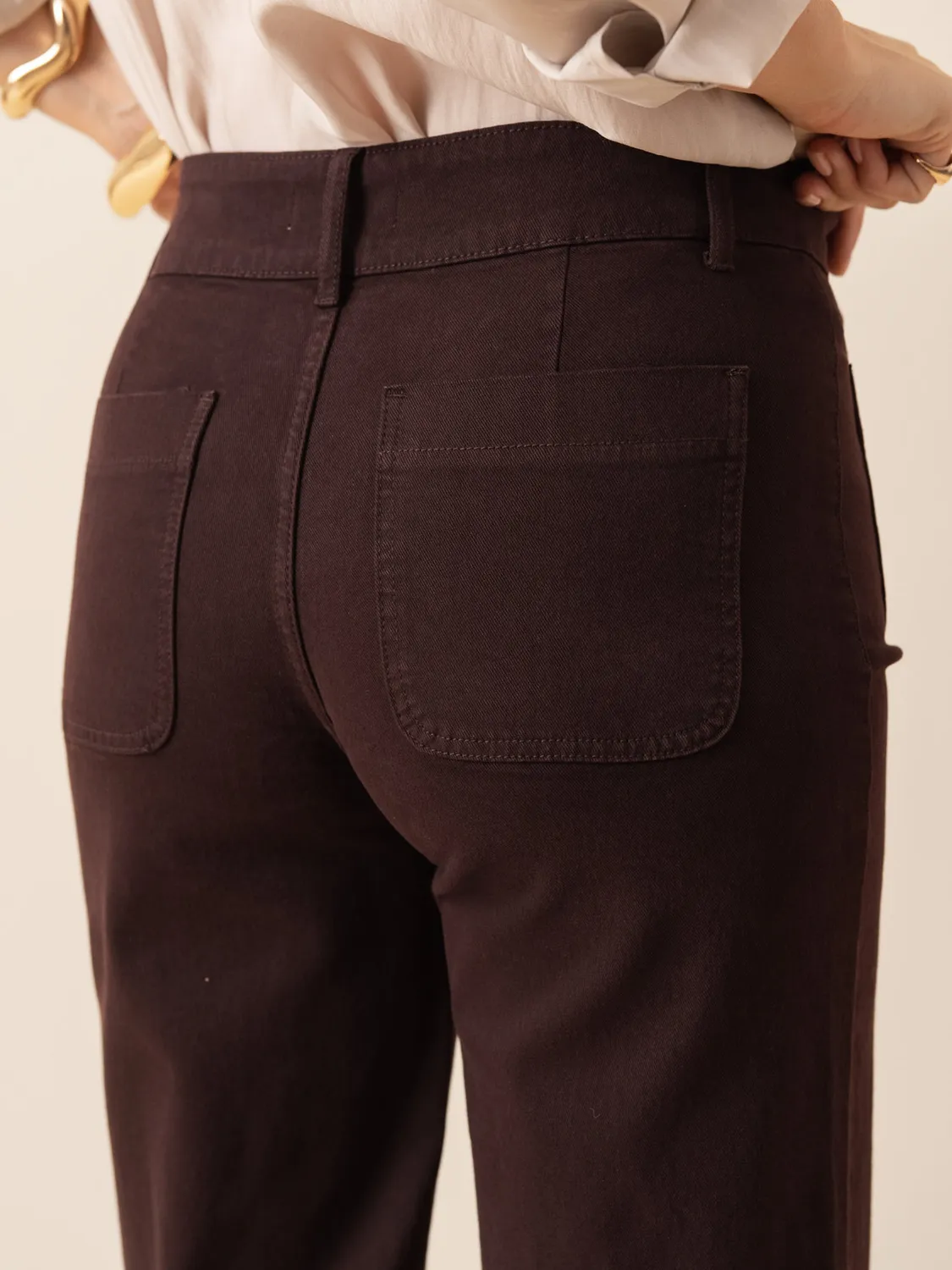 Oraije Elenette jeans flare melanzana