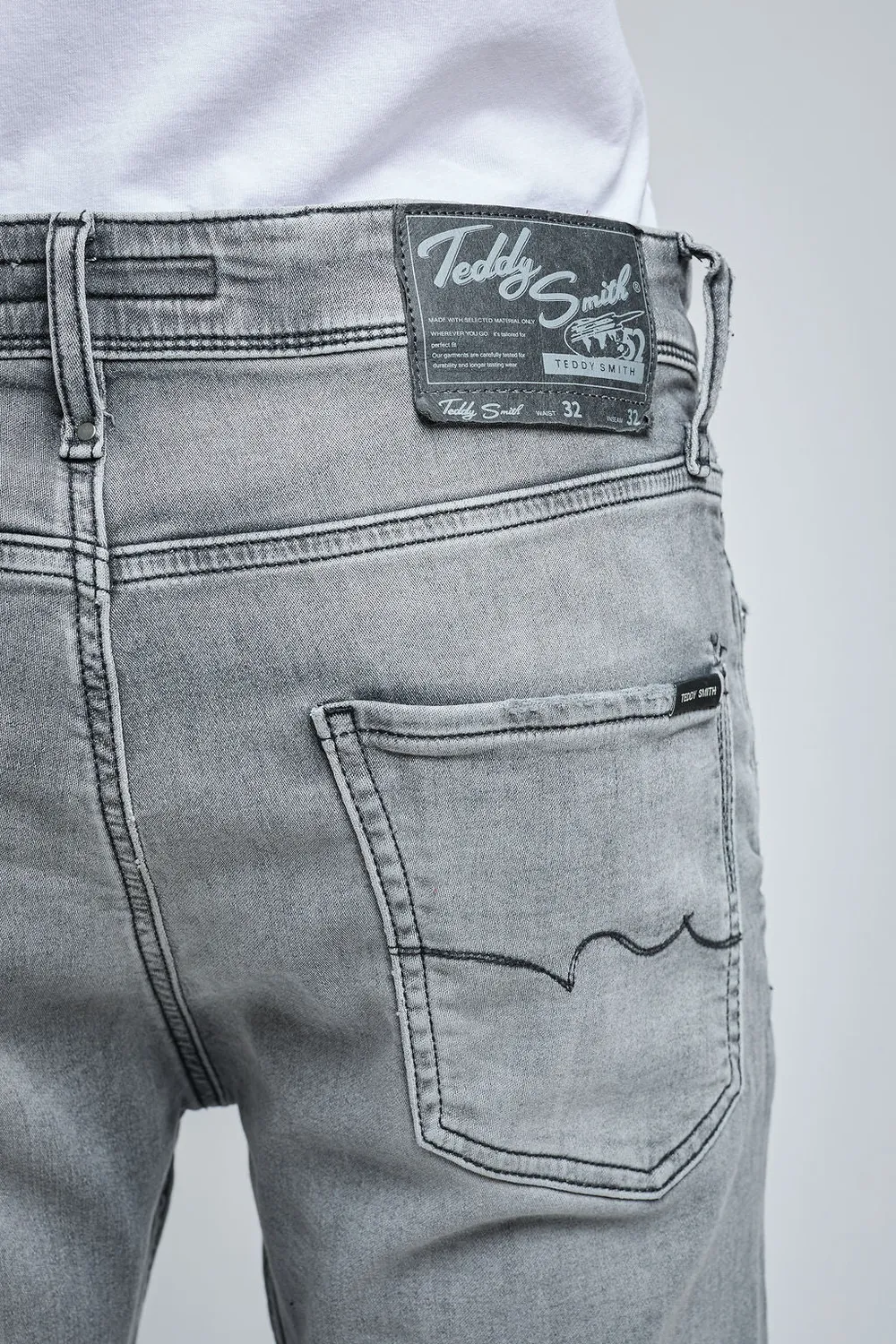Teddy Smith Reeple Rock SWE jeans grigio L32 uomo