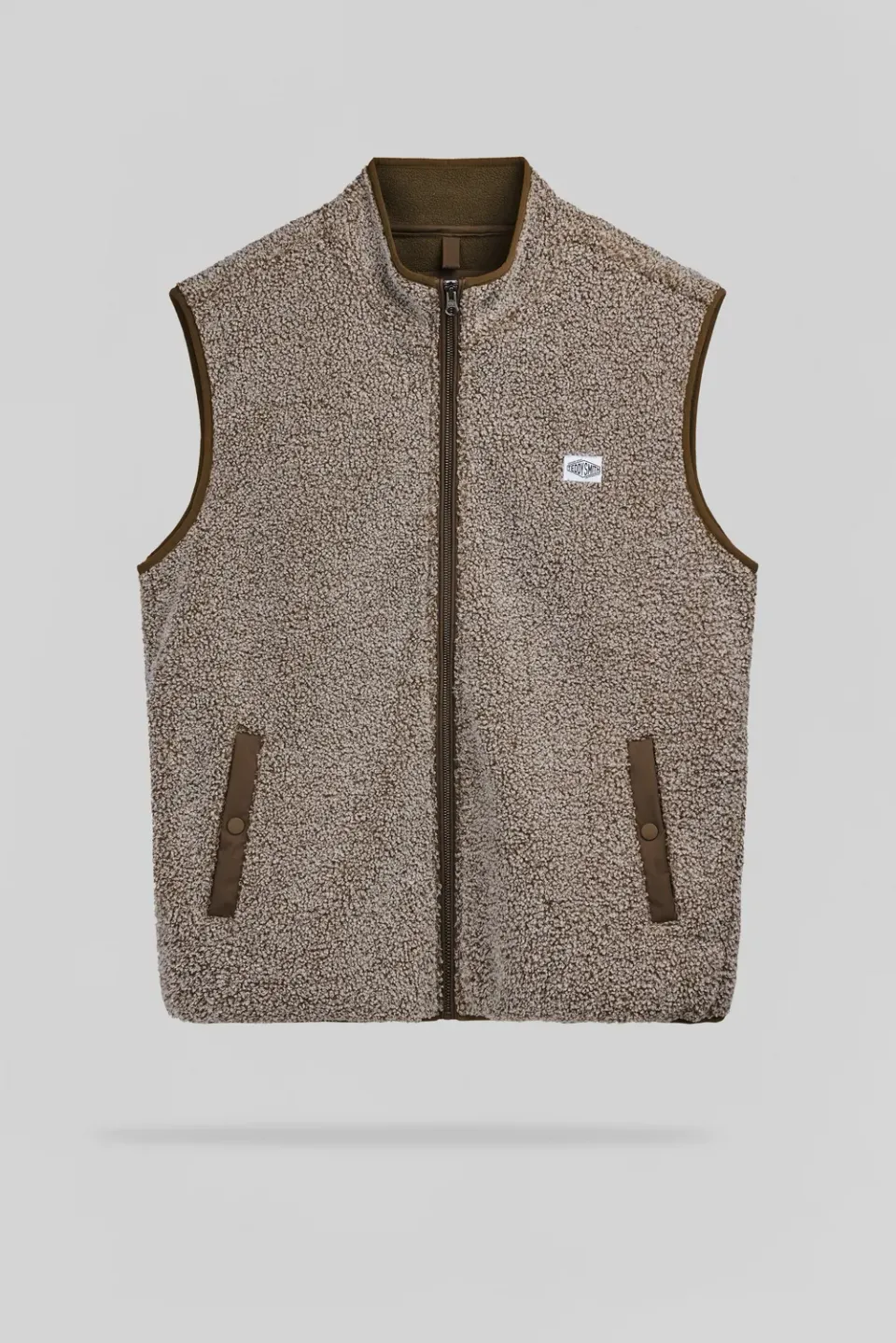 Teddy Smith B-Rody Cream gilet smanicato uomo sherpa