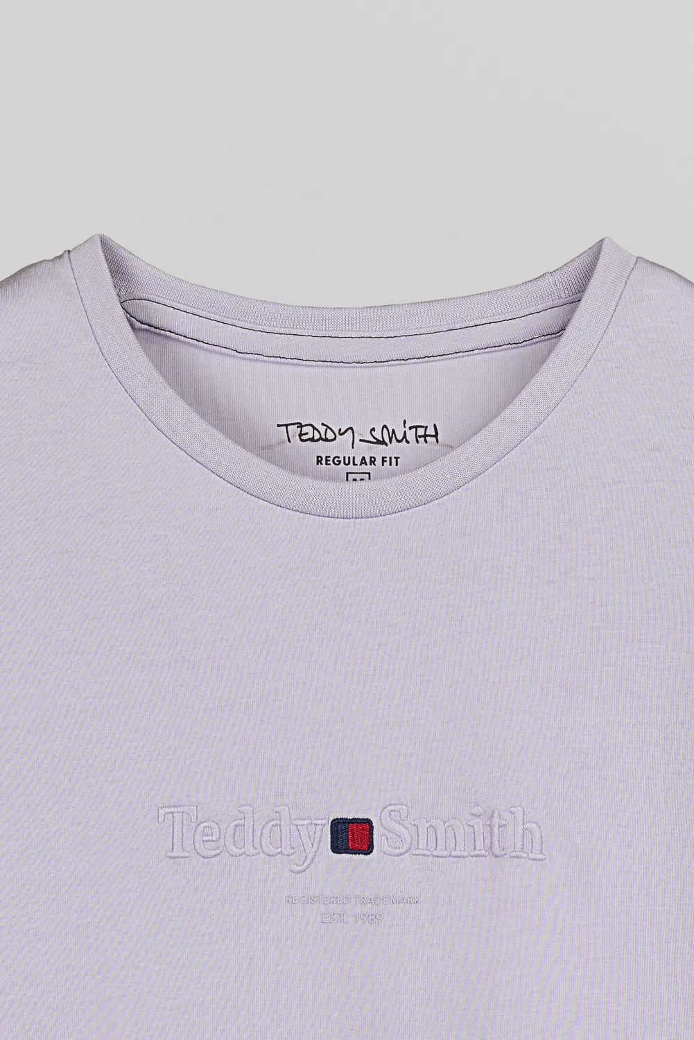Teddy Smith T-Jim MC t-shirt uomo lilla ricamo