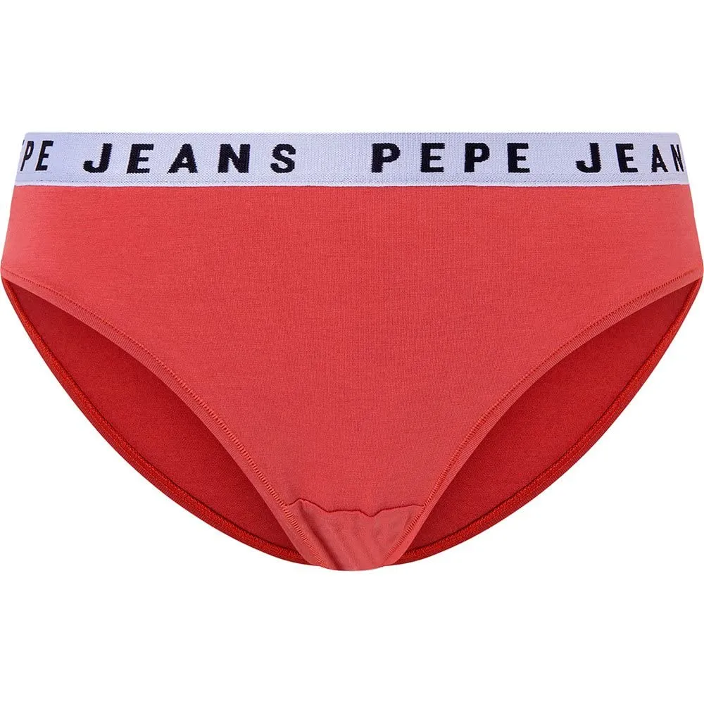 Pepe Jeans Solid slip bikini L arancione lavato cotone