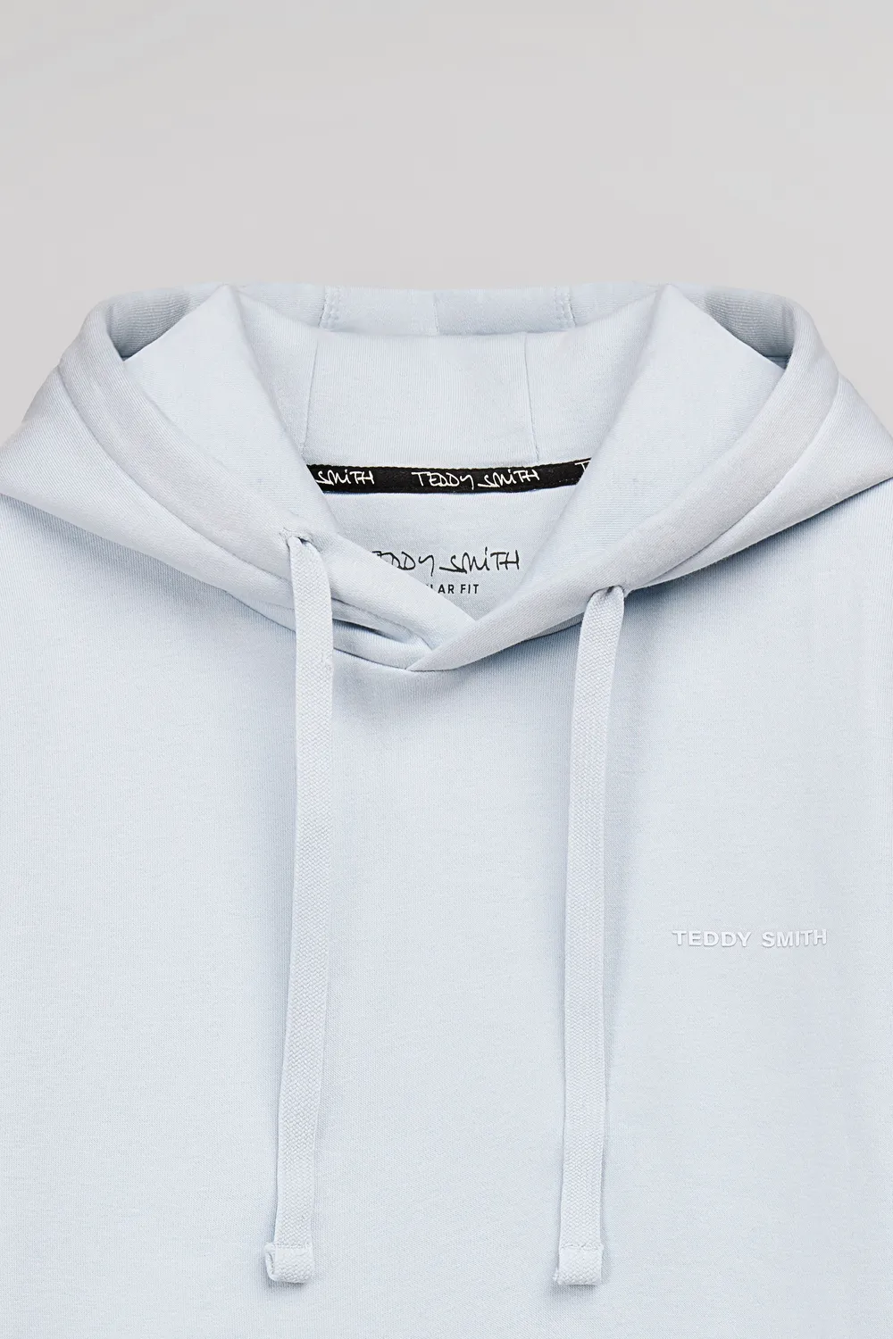 Teddy Smith Nark Hoody felpa cappuccio azzurra uomo