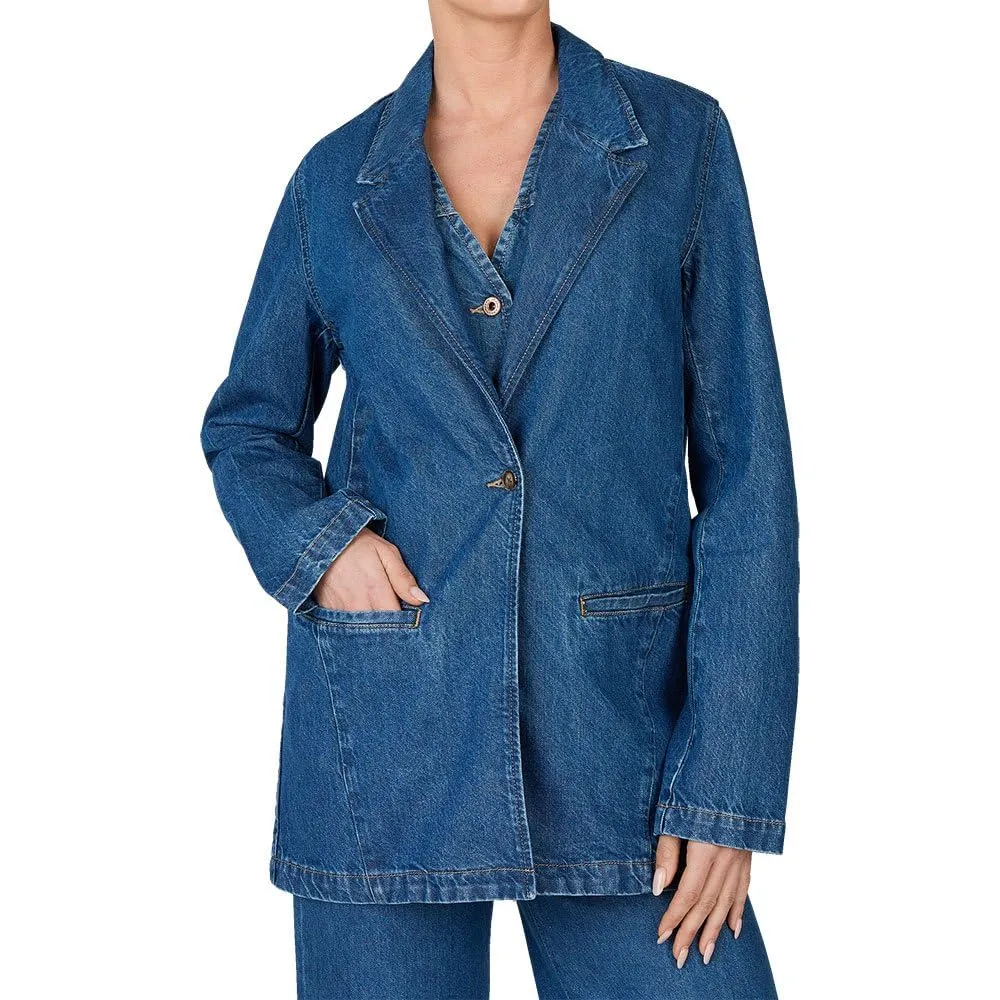 Pepe Jeans Mabel blazer denim oversize lavaggio medio