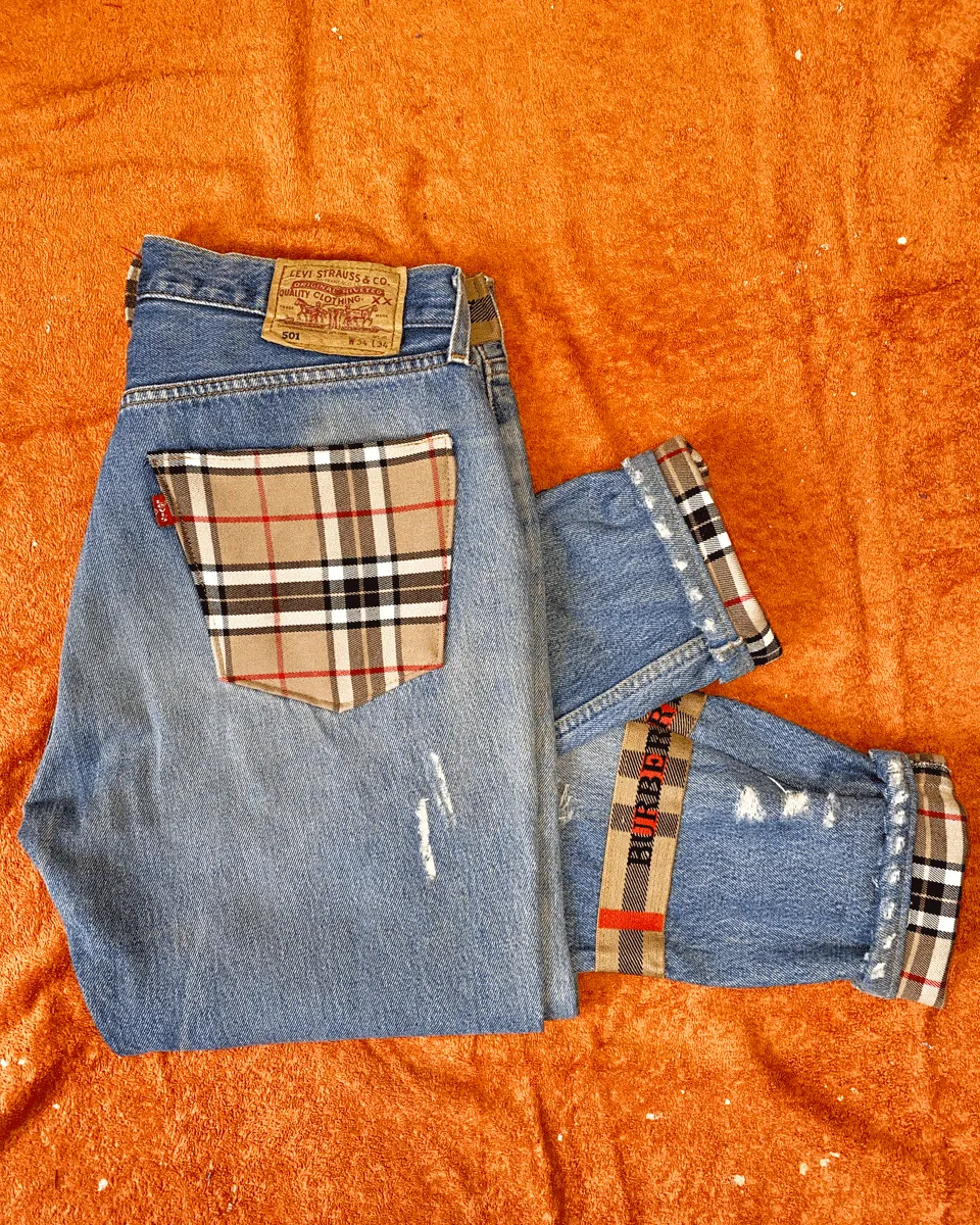 Levi's Vintage 2121 jeans check beige
