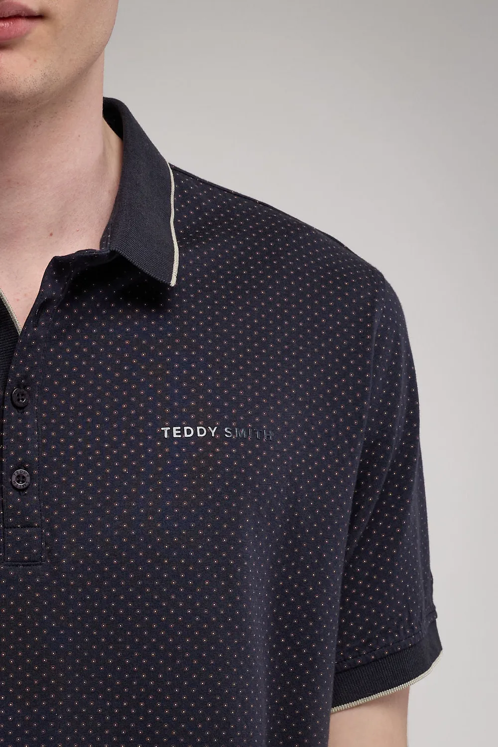 Teddy Smith Pasy 2 MC Polo Uomo Blu Navy Piqué