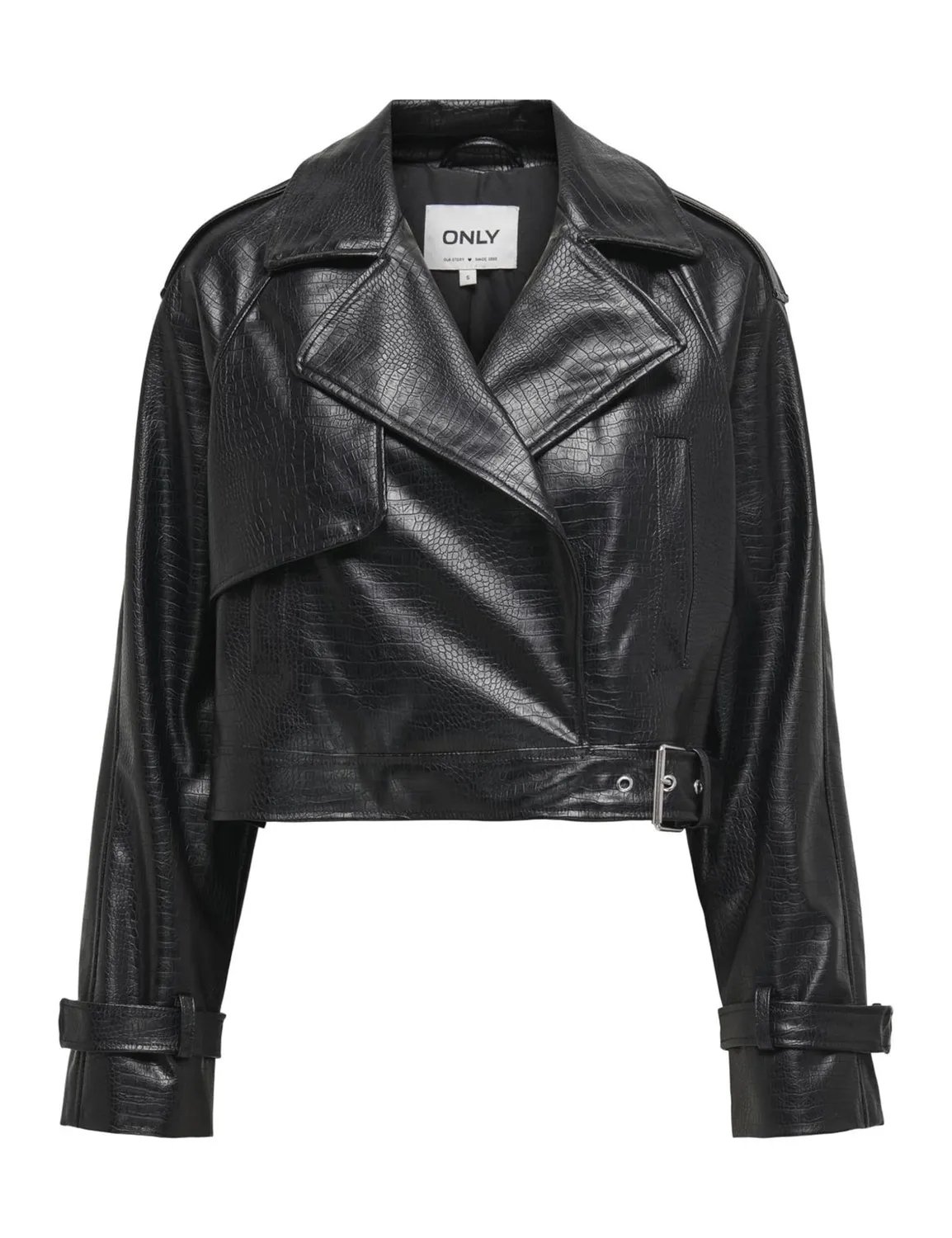 ONLY Onlkira giacca finta pelle donna nera M