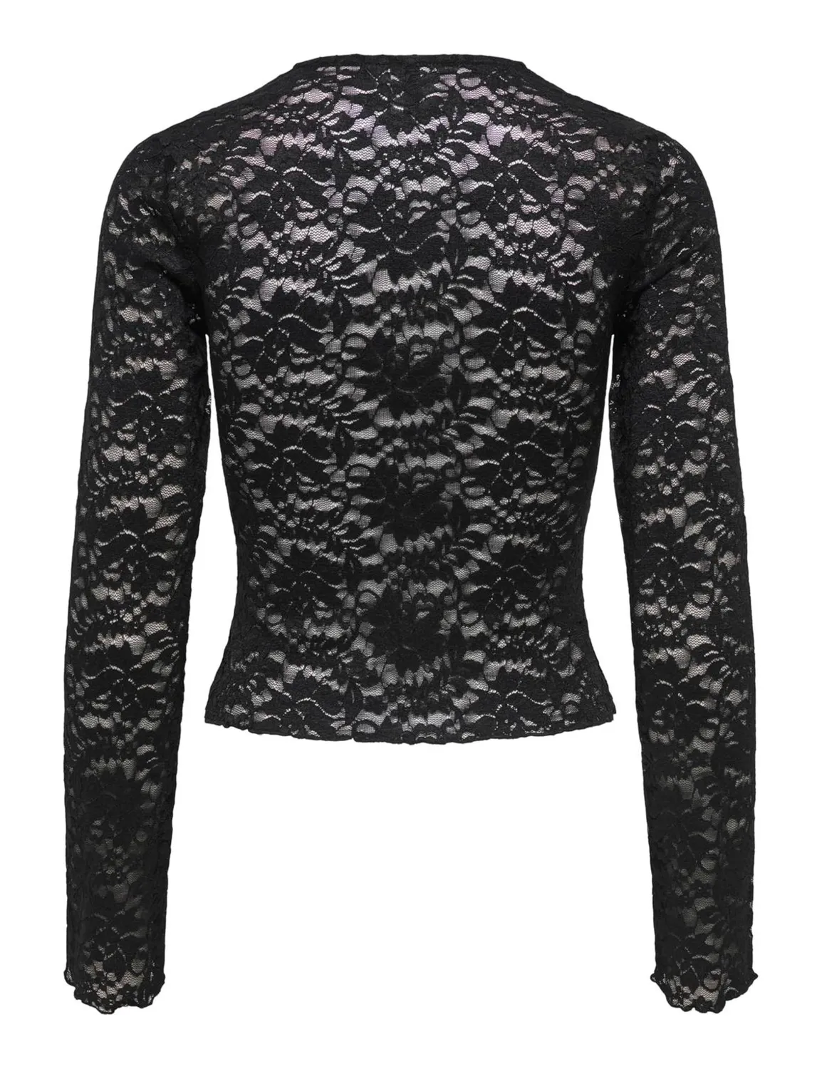 ONLY Onlnikka Top Donna nero pizzo manica lunga