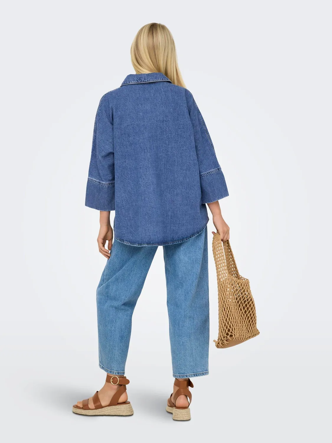 Only Onlgrace camicia denim donna M lavaggio jeans