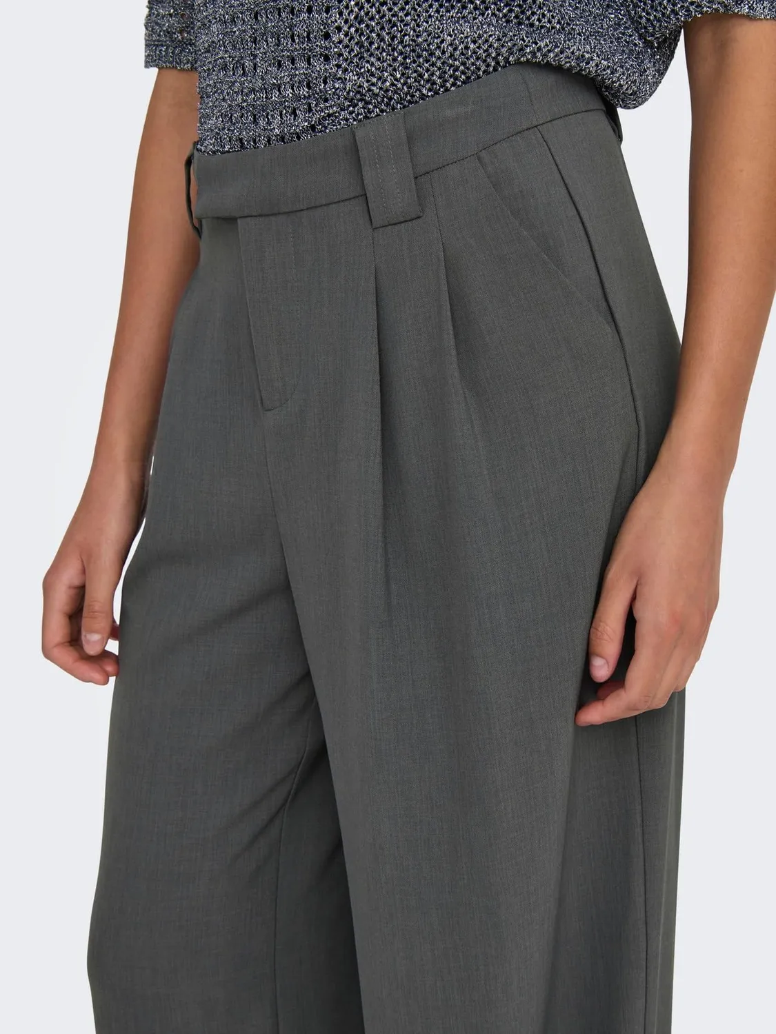 ONLY Onlsvea MW Pantalone Largo Grigio XXL 32L