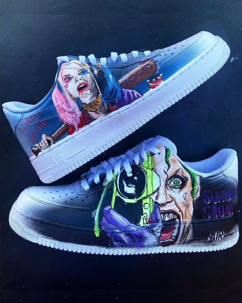 Never Say Never Air Force 1 Suicide Squad sneakers Joker Harley