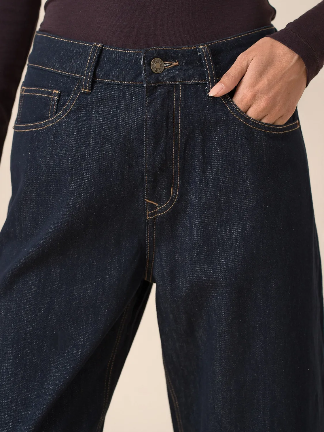 Oraije Brune jeans barrel grezzo