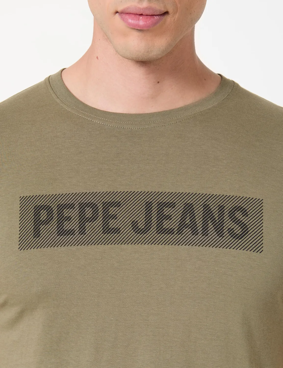 Pepe Jeans Optic Logo t-shirt uomo grigio slim