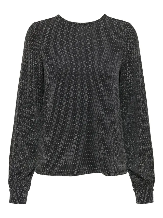 ONLY Onlcarol Glitter Bow top donna L manica lunga