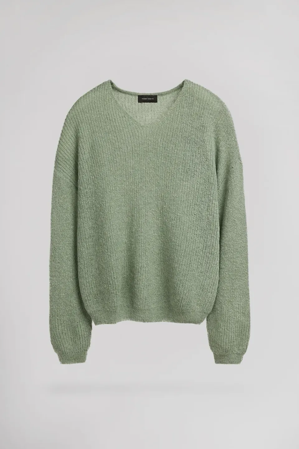 Teddy Smith P-Mag Jr maglione bambina verde scollo V