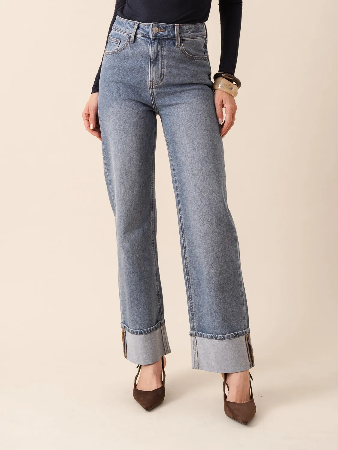 Oraije Sam jeans dritti blu vintage denim